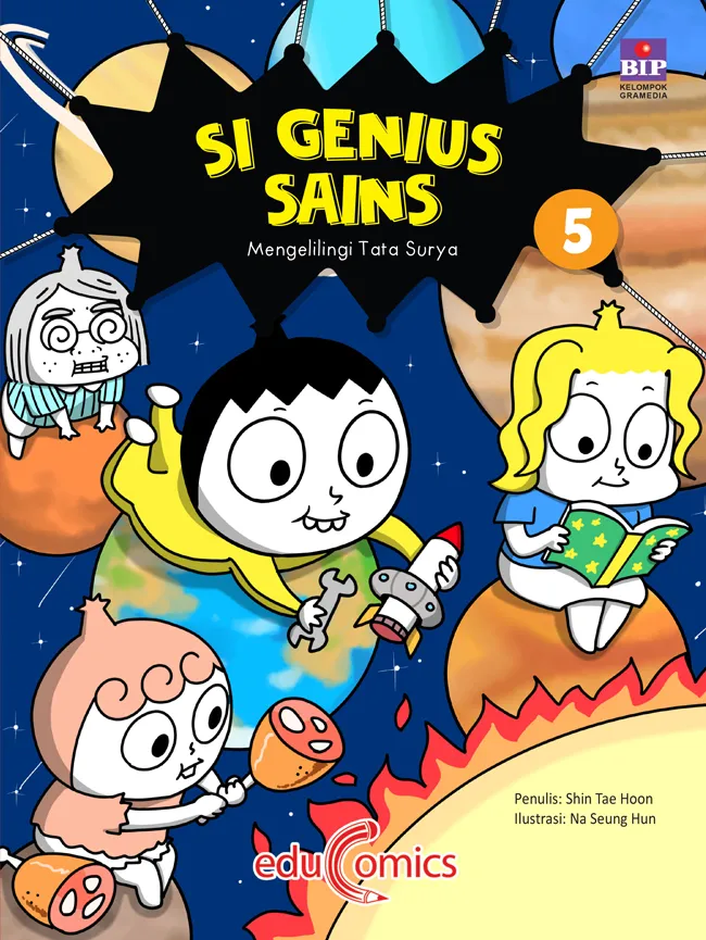 Cover Si genius sains 5: Mengelilingi tata surya